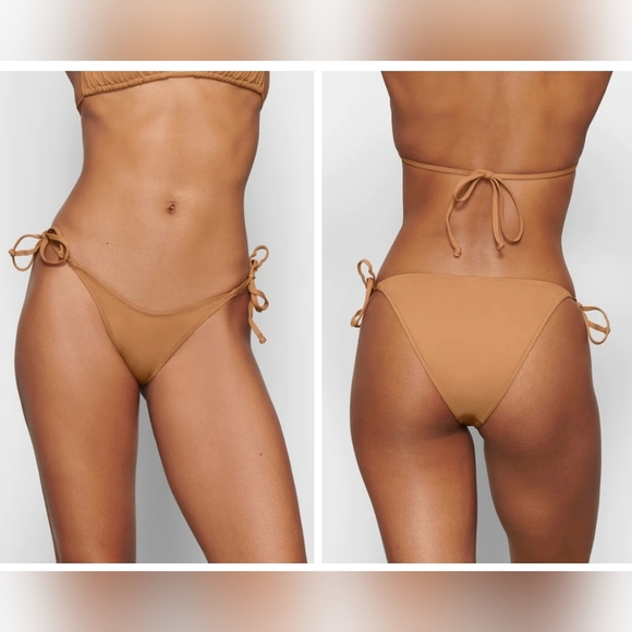 SKIMS Other - SKIMS SWIM DIPPED TIE BOTTOMS/ NWT/ALMOND/S, M